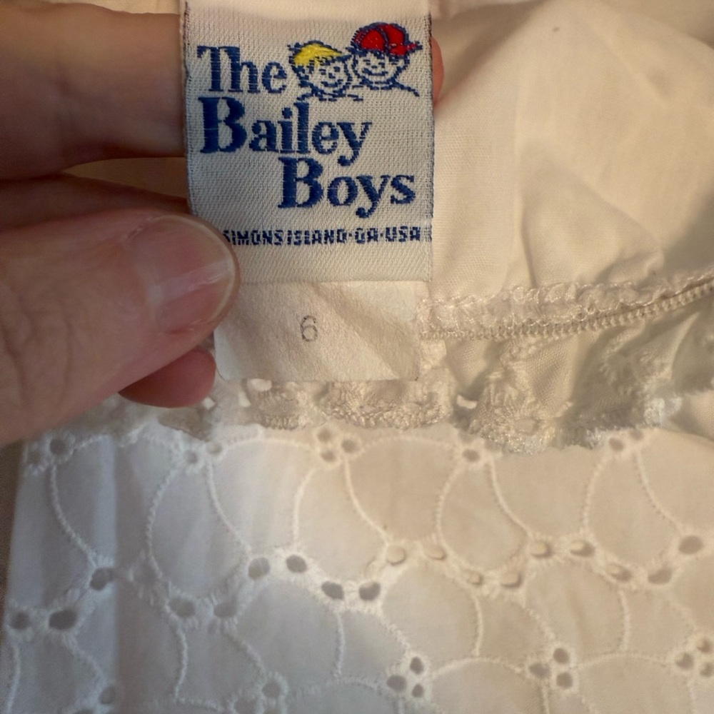The Bailey Boys White Eyelet Dress